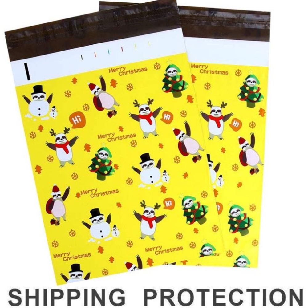 Christmas Sloth Poly Mailers 25 count